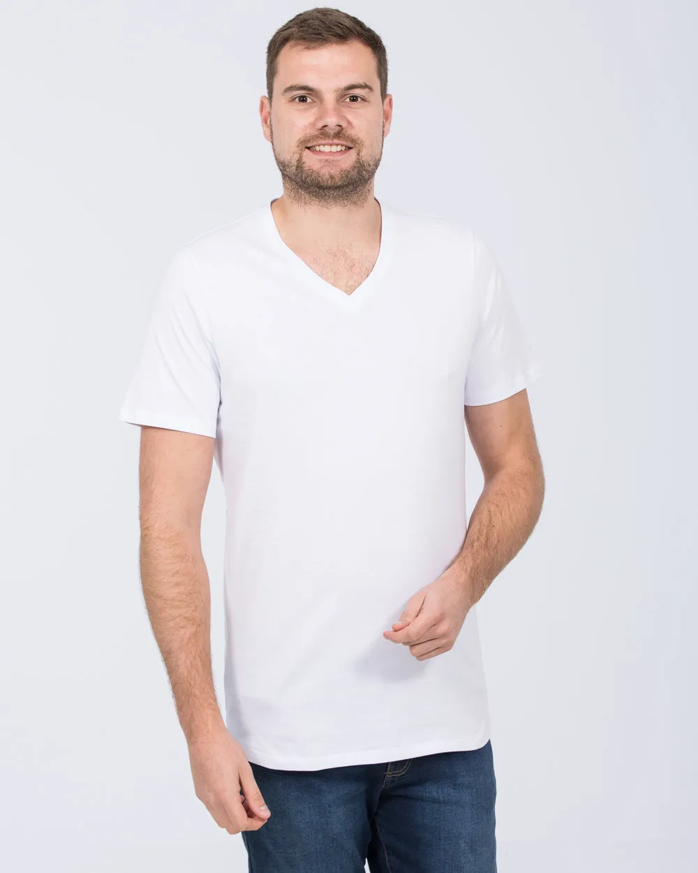 2t Felix Tall V-Neck T-Shirt (white)