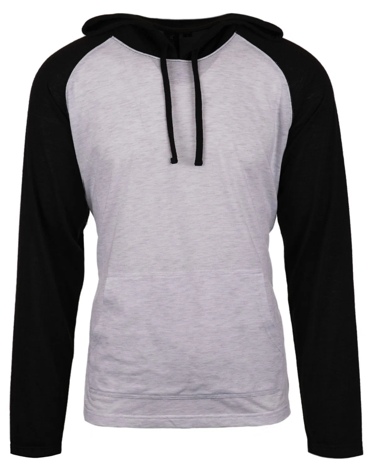 Adult Raglan Sleeve Striped Jersey Hooded T-Shirt