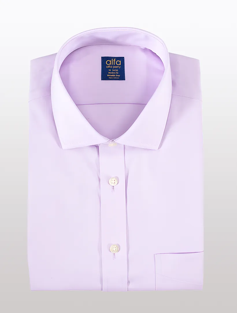 Alfa Perry Lavender 100% Cotton Dress Shirt