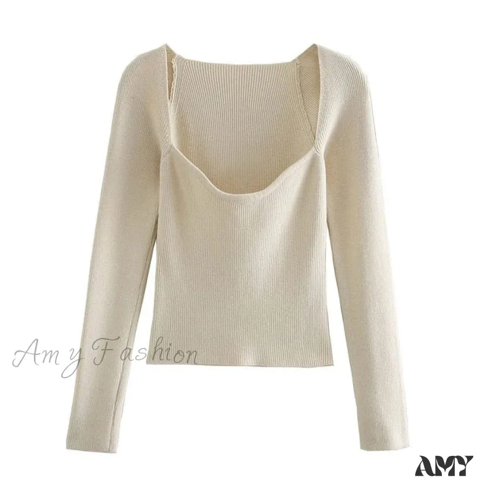 Amy Fashion - Casual Fashion Slim-fit Tight Knitted Sweaters