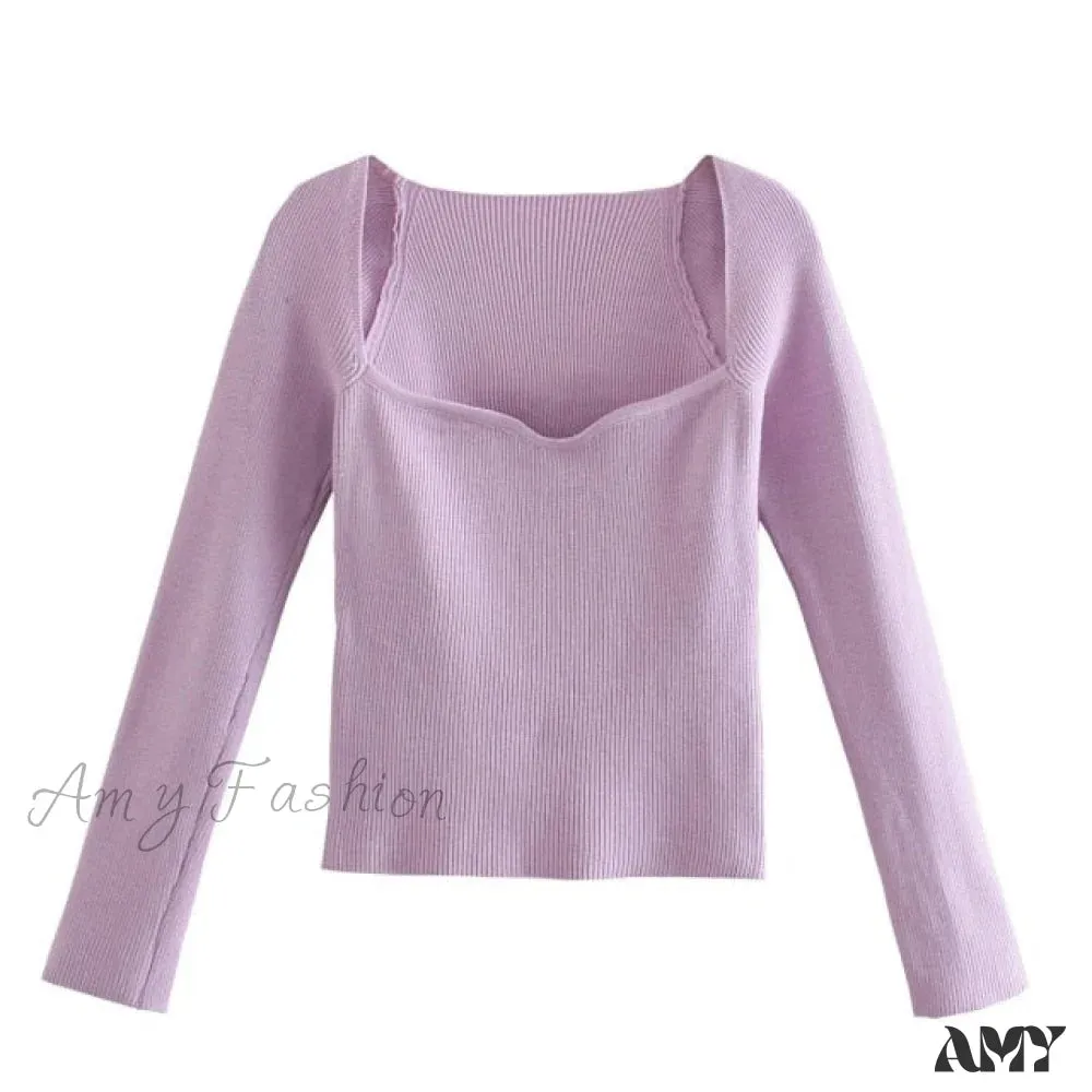 Amy Fashion - Casual Fashion Slim-fit Tight Knitted Sweaters