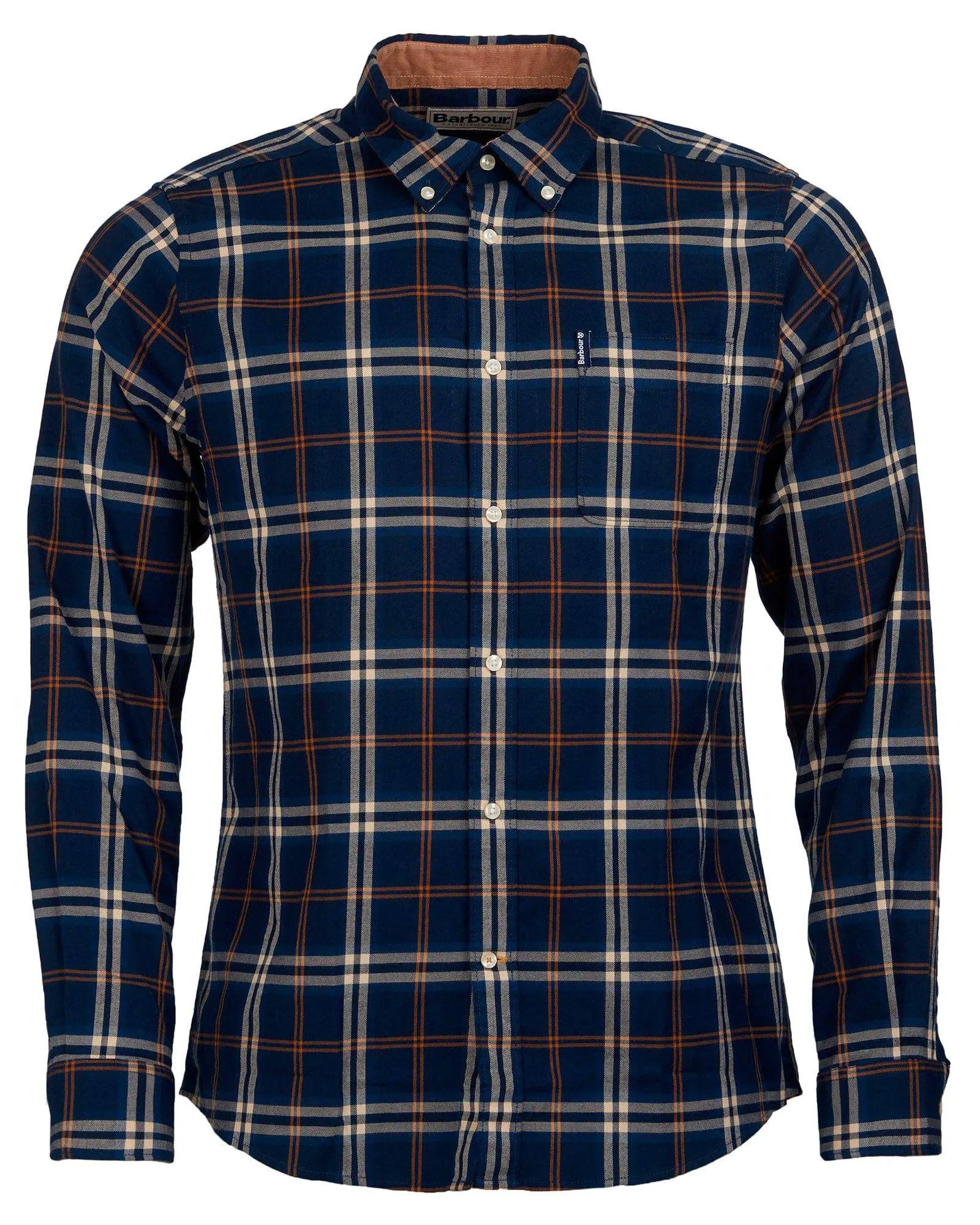 Barbour Highland Check 20 Tailored Fit Button down Collar In Blue