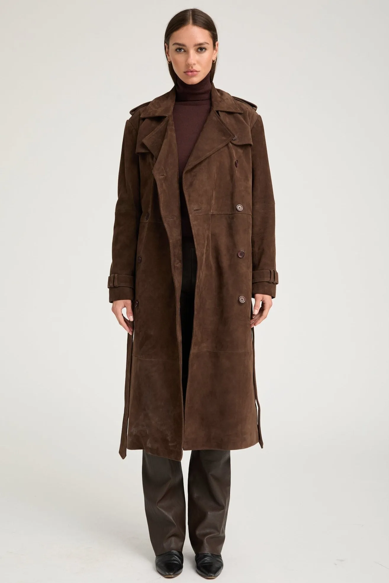 Belle De Jour Americano Suede Trench