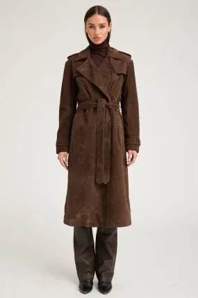 Belle De Jour Americano Suede Trench