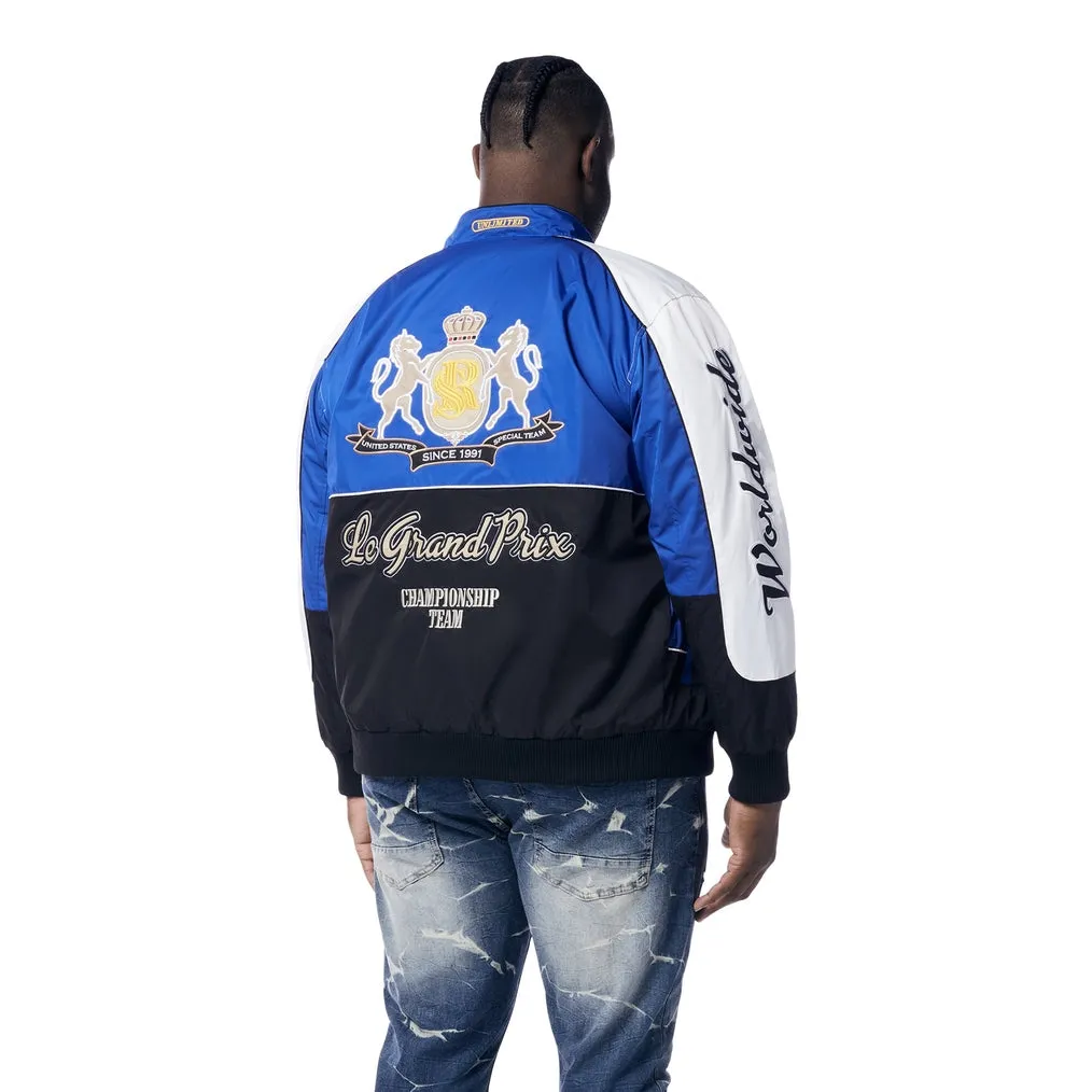 Big and Tall - Euro Racing Windbreaker Jacket - Royal