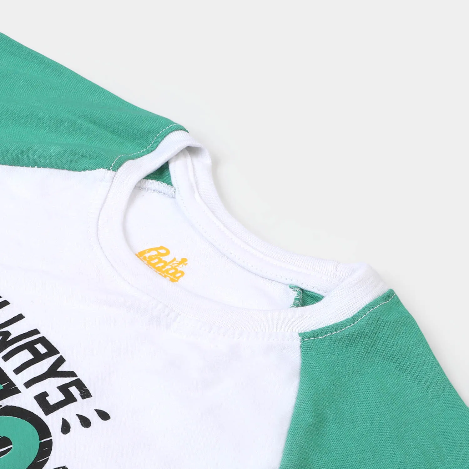 Boys T-Shirt Laugh-White/Green