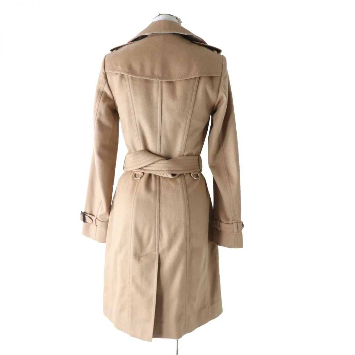 Burberry Sandringham Cashmere Trench Coat Camel 36