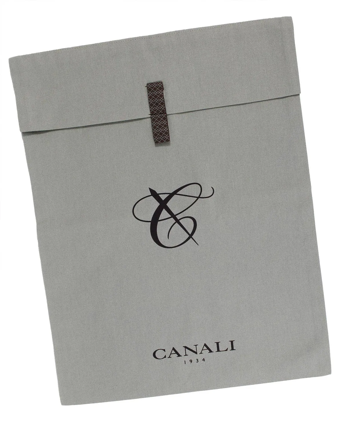 Canali Dress Shirt 40 - 15 3/4 White Gray-Blue Pointed Collar - Exclusive Collection