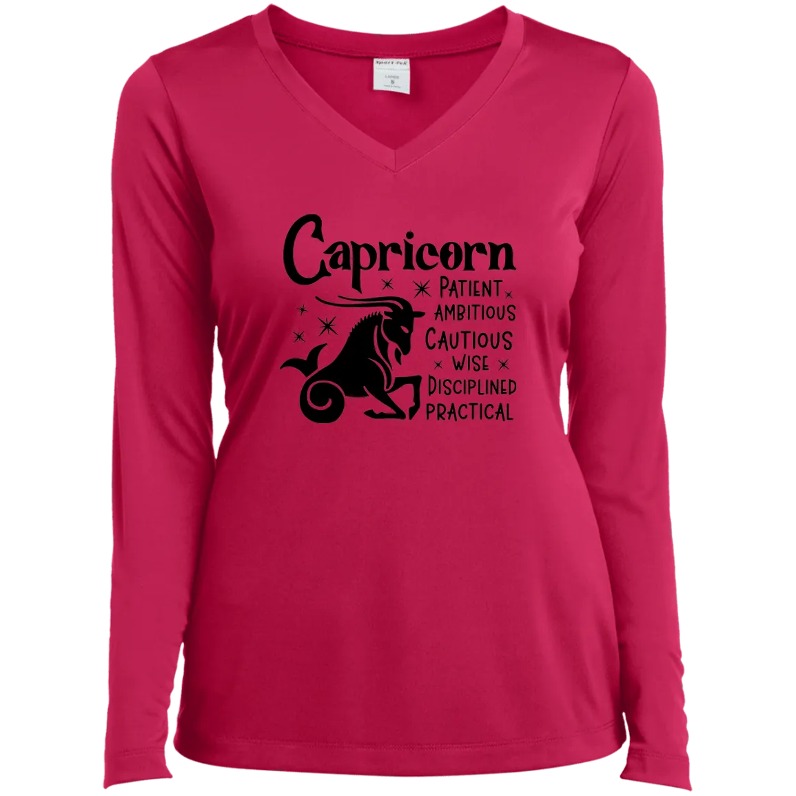 Capricorn Ladies’ Long Sleeve Performance V-Neck Tee