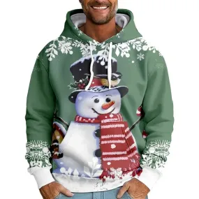 Christmas Snowman Personalized Printed Hoodie Sweatshirts