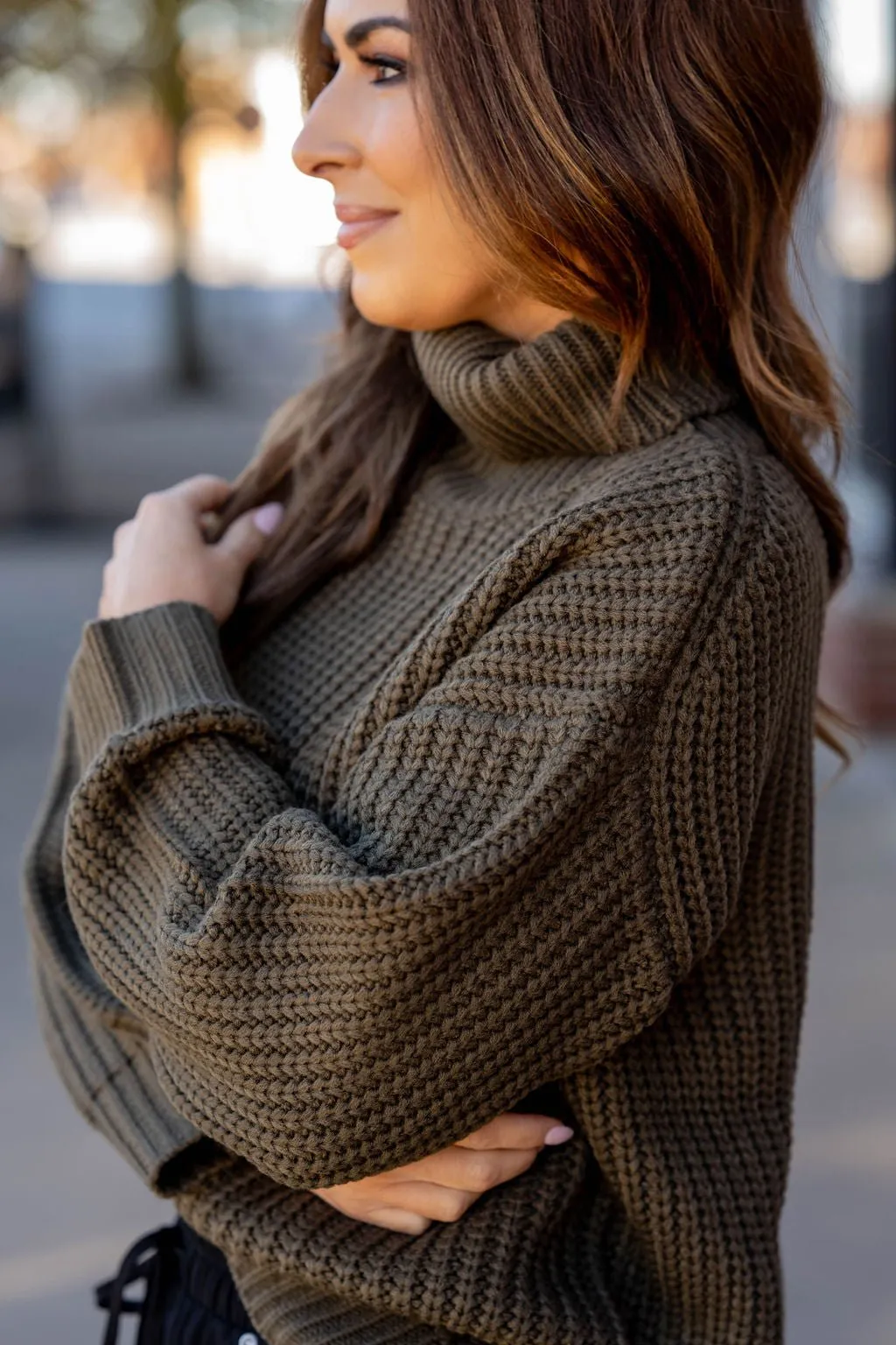 Chunky Knit Turtleneck Sweater