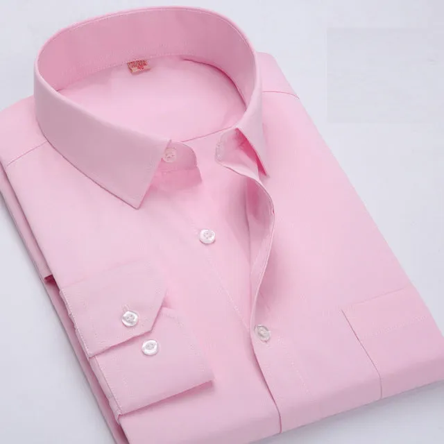 Classical Design Cotton Men Dress Shirts Business Formal