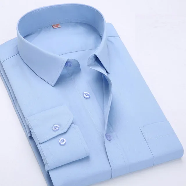 Classical Design Cotton Men Dress Shirts Business Formal