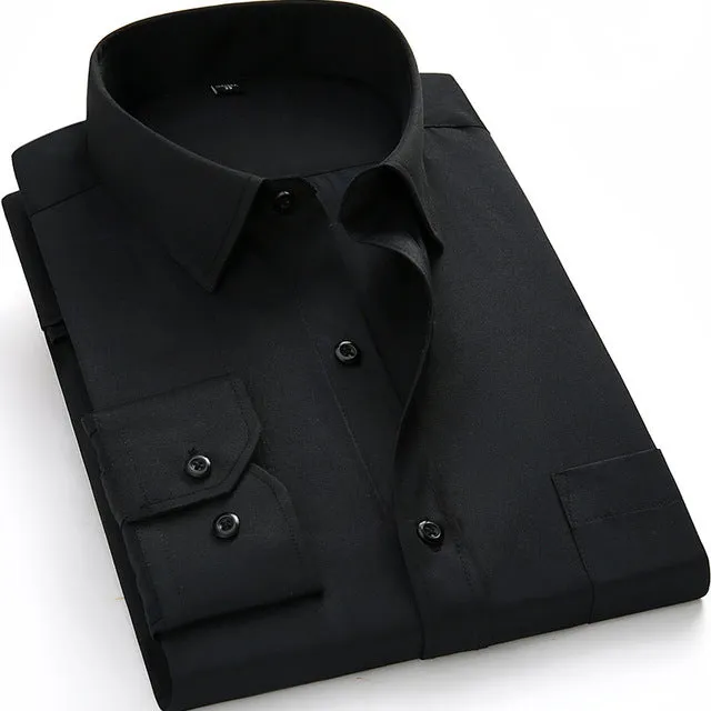 Classical Design Cotton Men Dress Shirts Business Formal