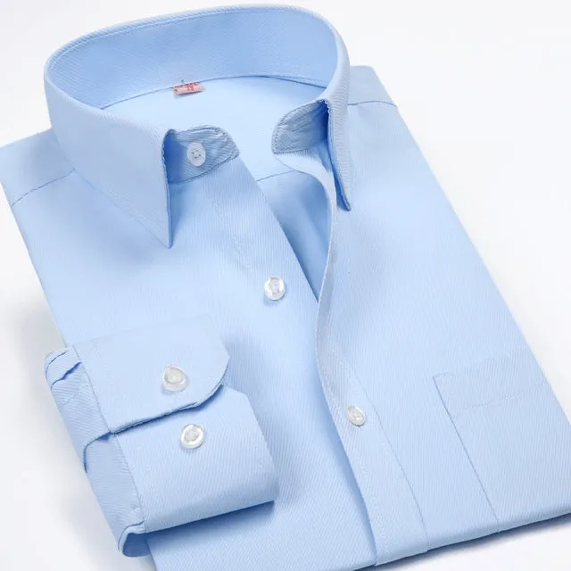 Classical Design Cotton Men Dress Shirts Business Formal