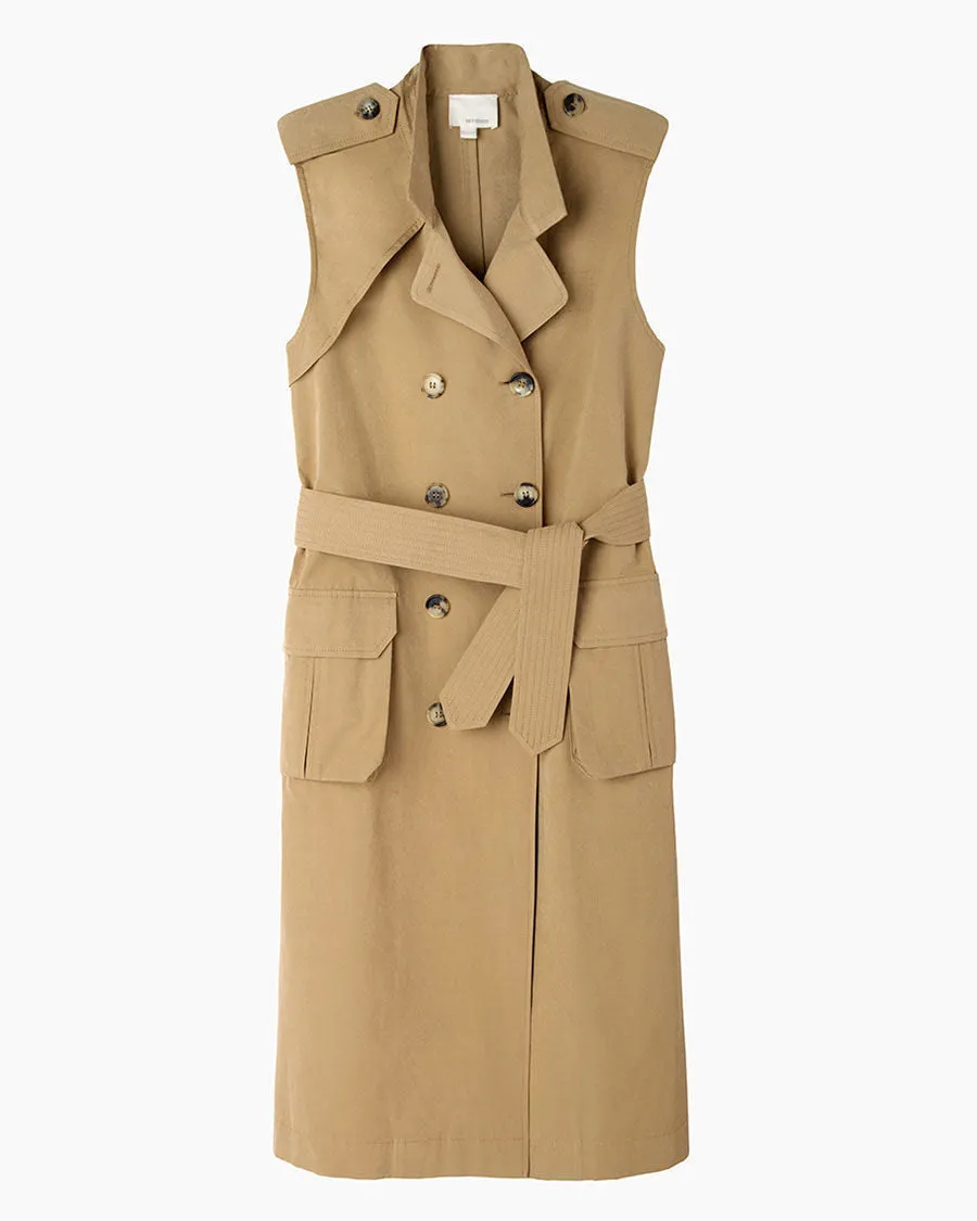 Coated Sleeveless Trench