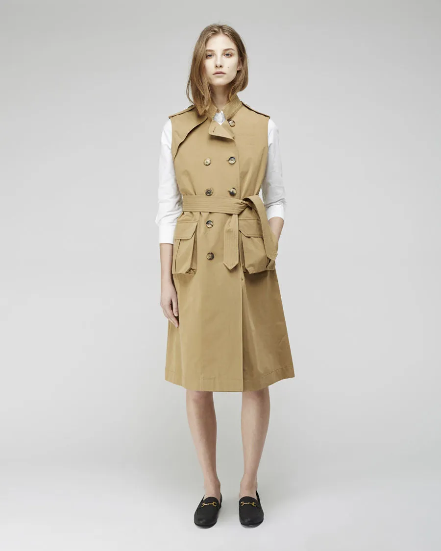 Coated Sleeveless Trench