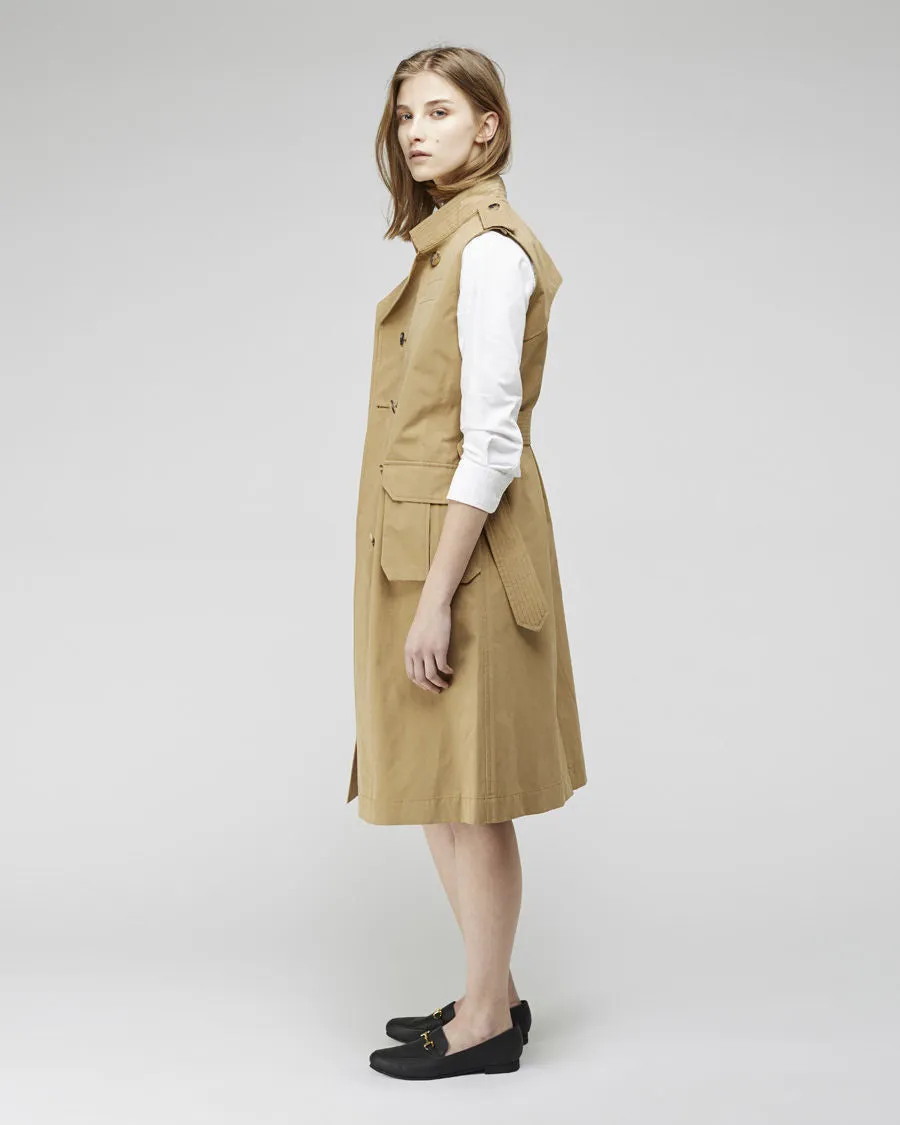 Coated Sleeveless Trench