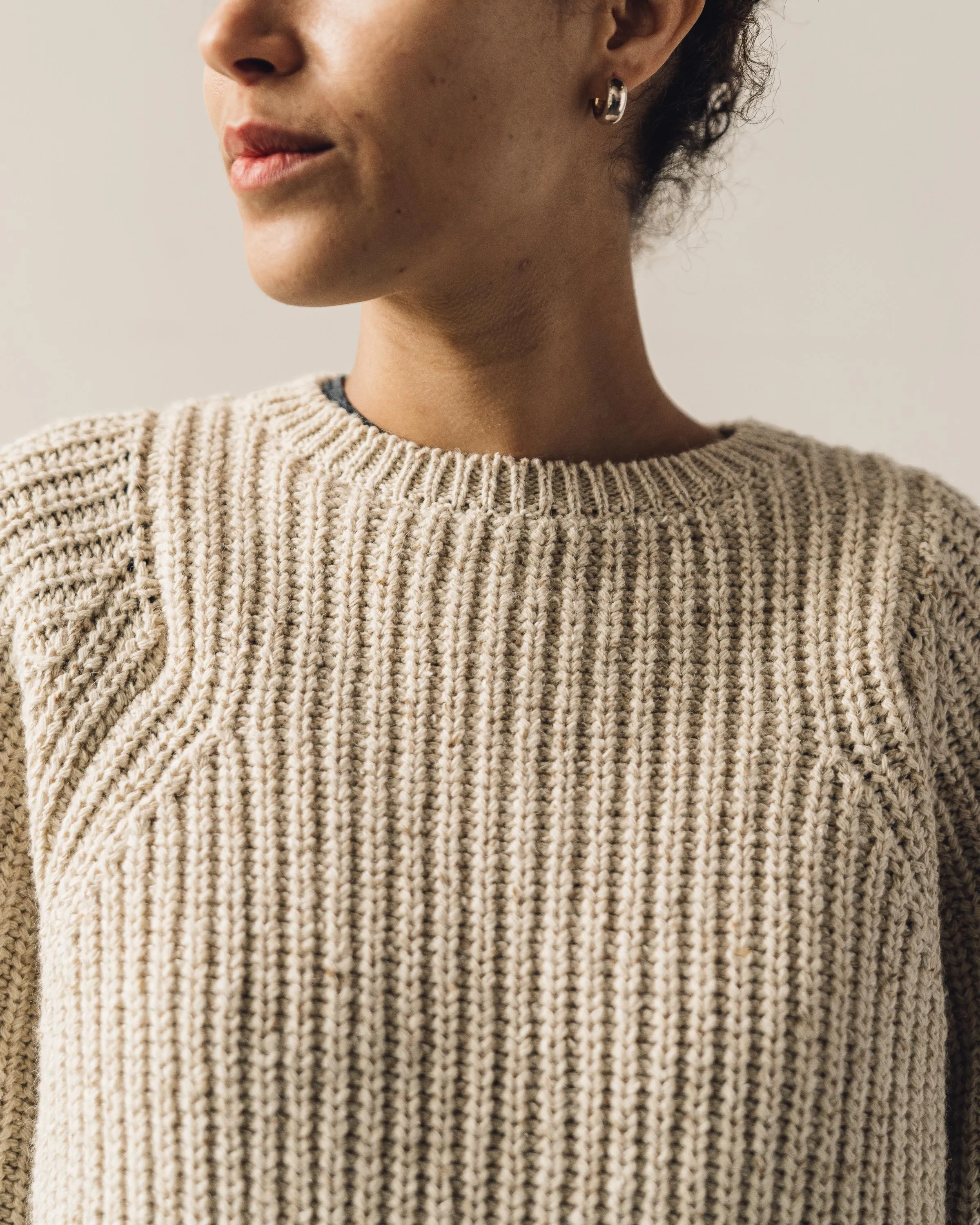 Cordera Chunky Soft Wool Sweater, Natural