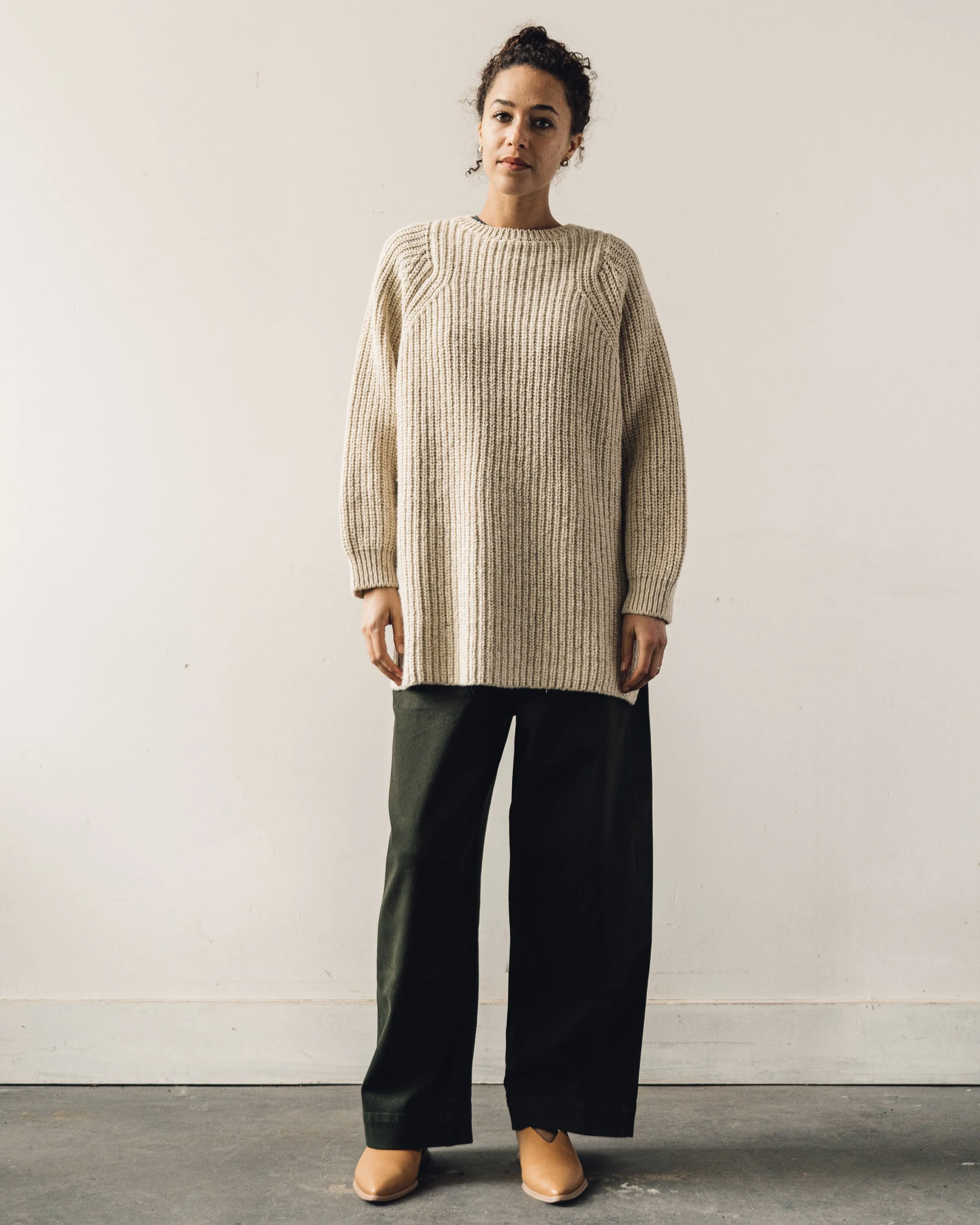 Cordera Chunky Soft Wool Sweater, Natural