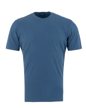 Dark Blue Round Neck Plain T Shirt