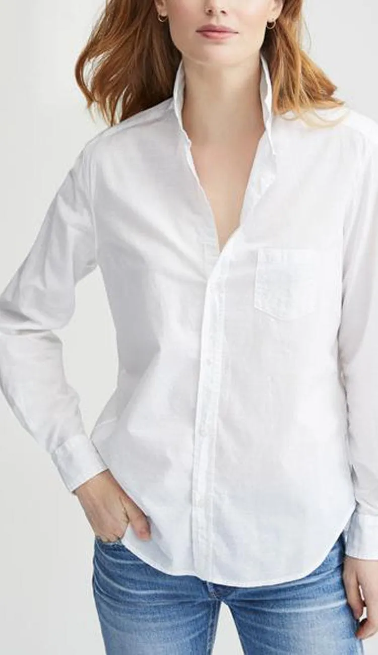 Eileen White Italian Chambray Button Down Shirt