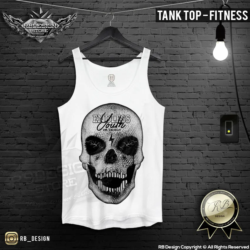 Endless Youth Men's Diamond Skull T-shirt RB Design Tank Top MD495