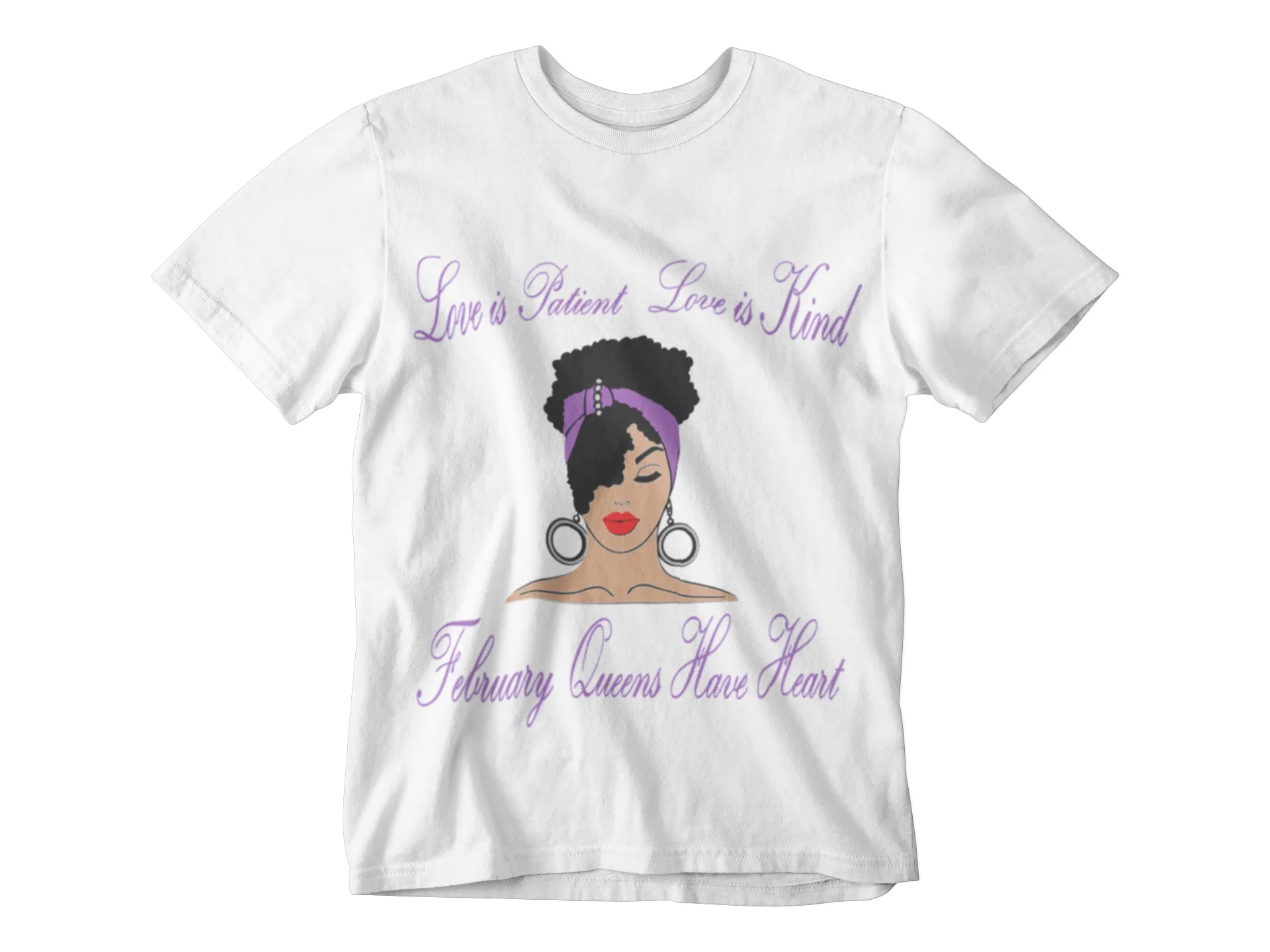 February Birthday Queen Tee - V-Neck