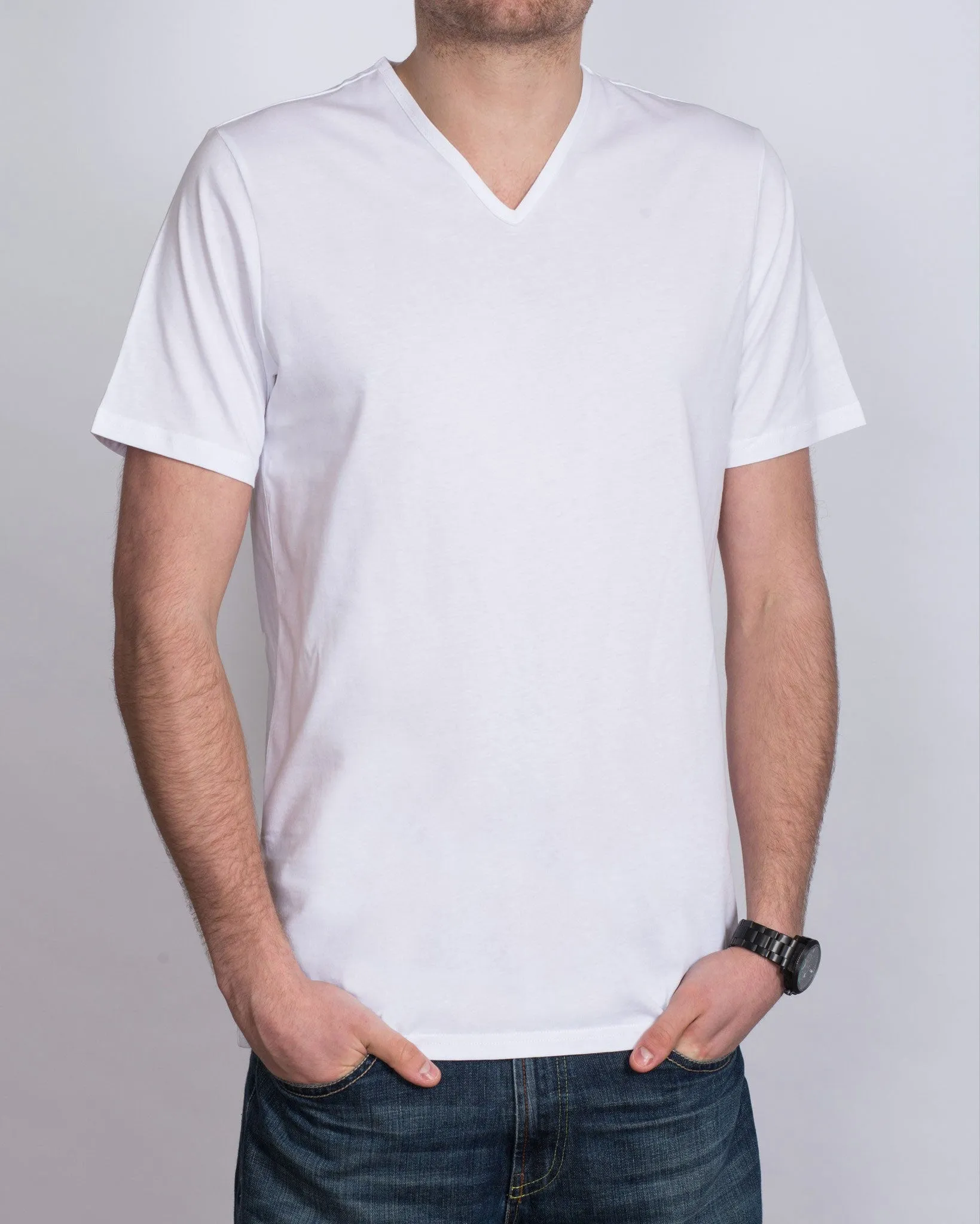 Girav Extra Tall V-Neck (white) Twin Pack