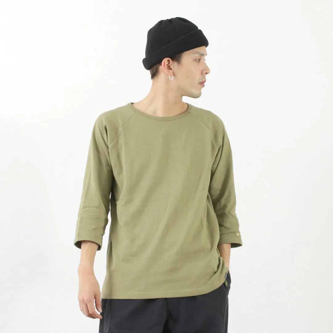 GOHEMP / Sunblend warmer Baseball sleeve crew t-shirt