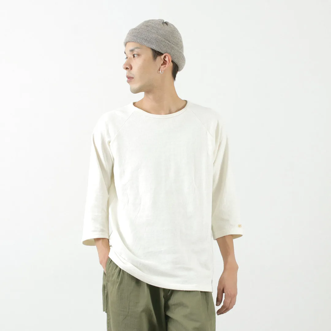 GOHEMP / Sunblend warmer Baseball sleeve crew t-shirt