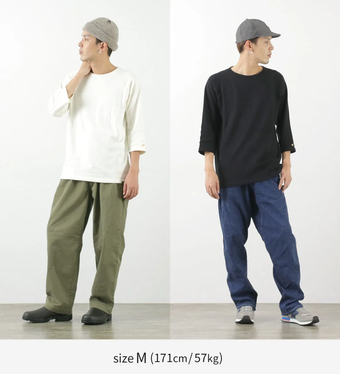 GOHEMP / Sunblend warmer Baseball sleeve crew t-shirt