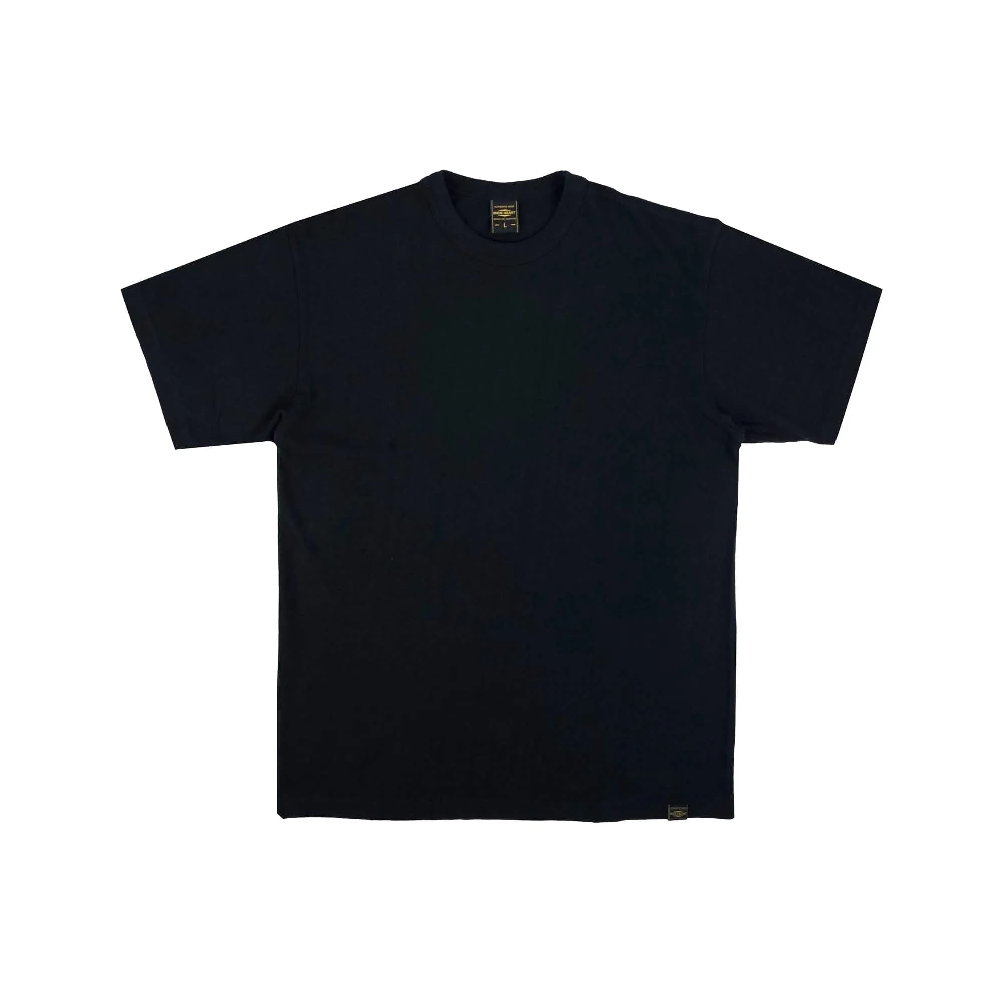 IHT-1610L-BLK - 6.5oz Loopwheel Crew Neck T-Shirt With Longer Body - Black