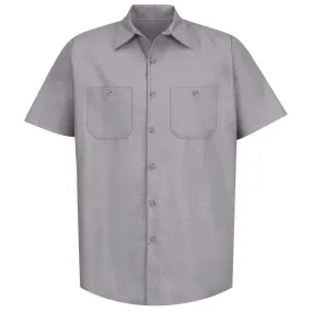 Industrial Work Shirt Short Sleeve - Silver Gray