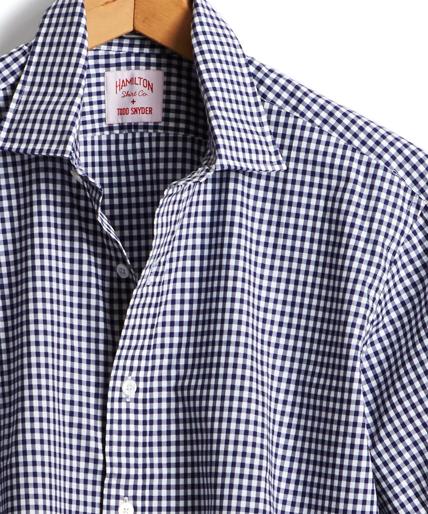 Made in the USA Hamilton   Todd Snyder Dress Shirt in Navy Gingham