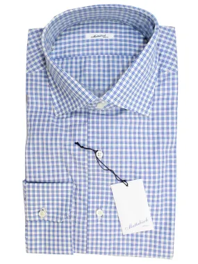 Mattabisch Napoli Shirt White Blue Check White 38 - 15 SALE