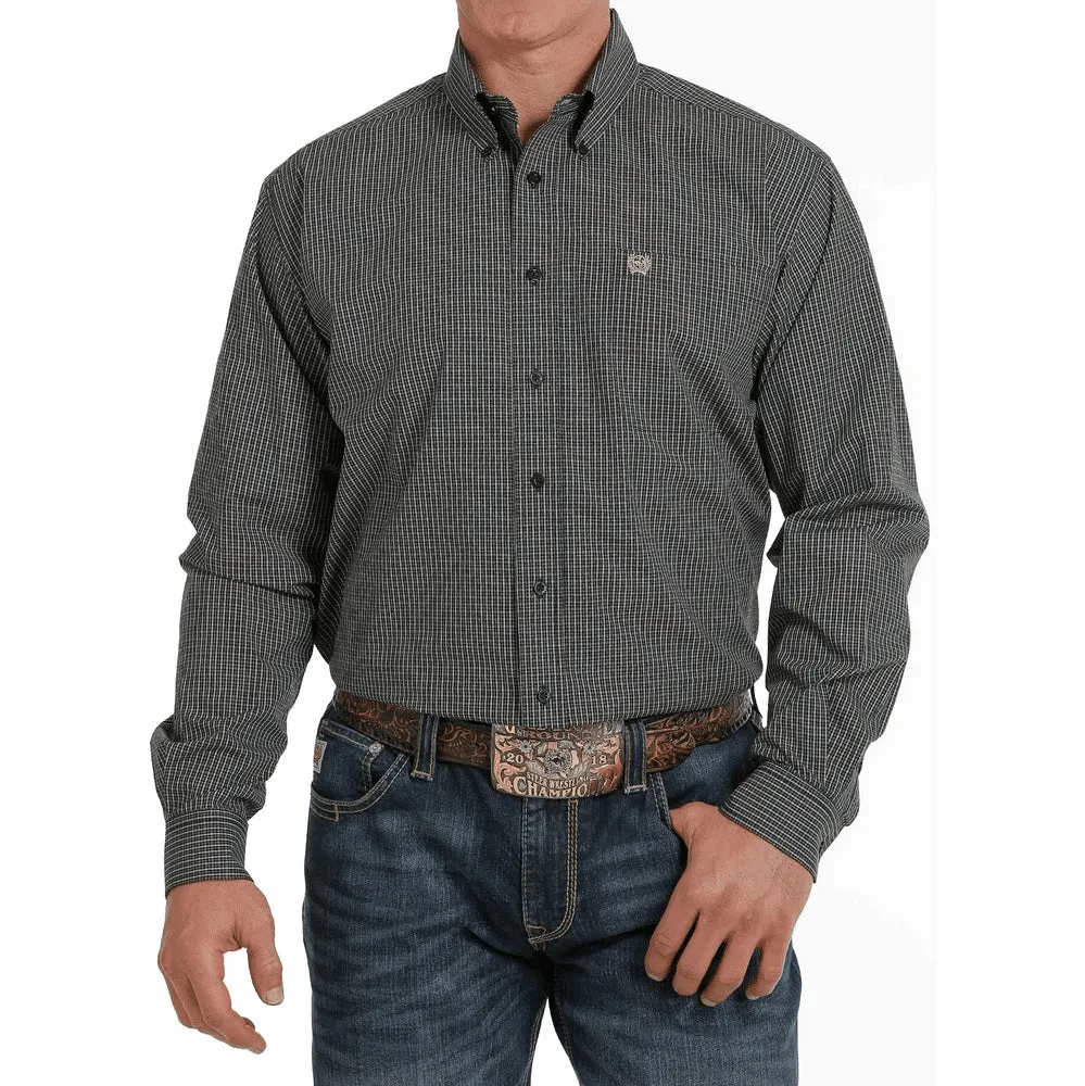 MEN'S CINCH BLACK CHECK PLAID SHIRT