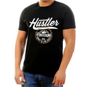 Men's Officially Licensed Hustler HST-540 'Born to Ride Freedom' Black T-Shirt