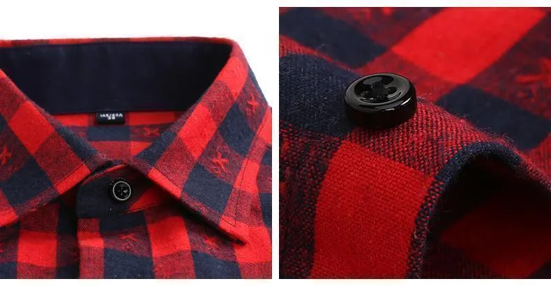 Men's Plaid Shirts Slim Fit Flanner Shirts