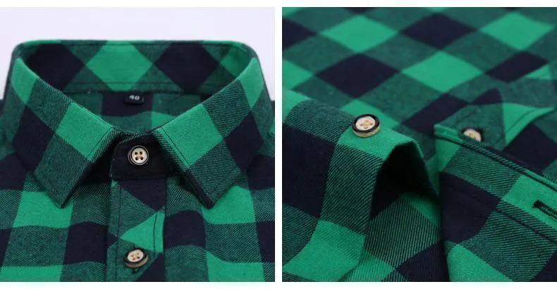 Men's Plaid Shirts Slim Fit Flanner Shirts