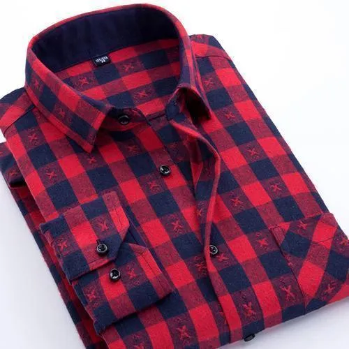 Men's Plaid Shirts Slim Fit Flanner Shirts