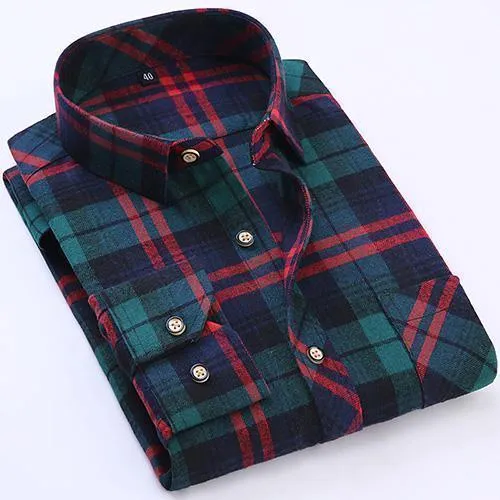 Men's Plaid Shirts Slim Fit Flanner Shirts