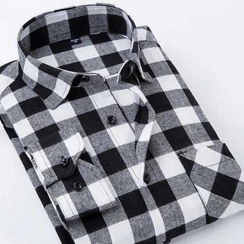 Men's Plaid Shirts Slim Fit Flanner Shirts