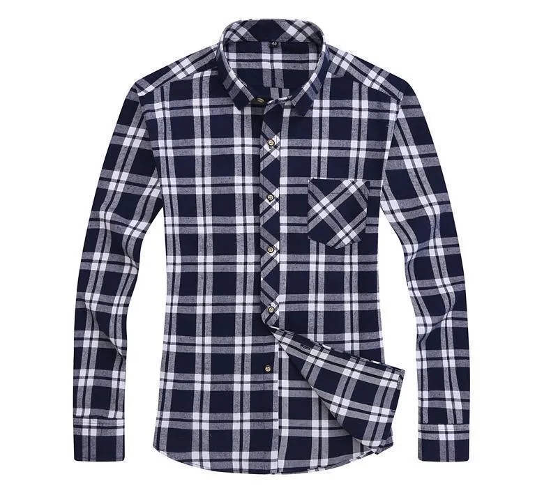 Men's Plaid Shirts Slim Fit Flanner Shirts