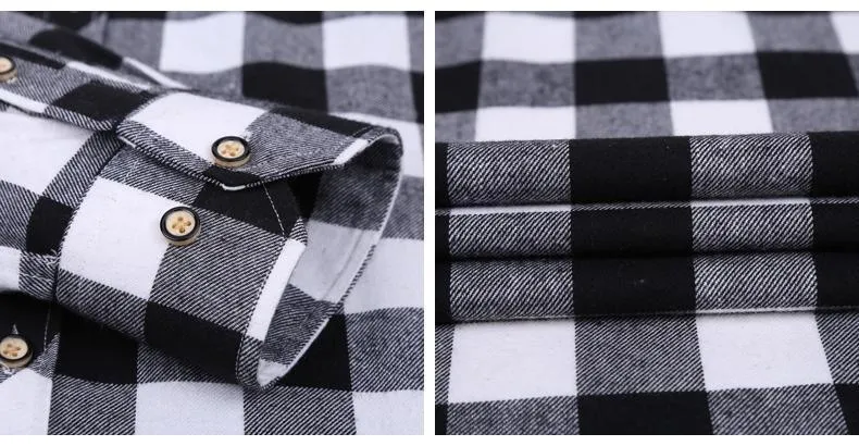 Men's Plaid Shirts Slim Fit Flanner Shirts