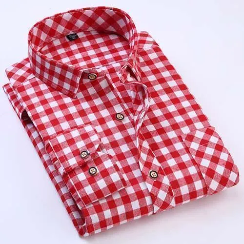 Men's Plaid Shirts Slim Fit Flanner Shirts