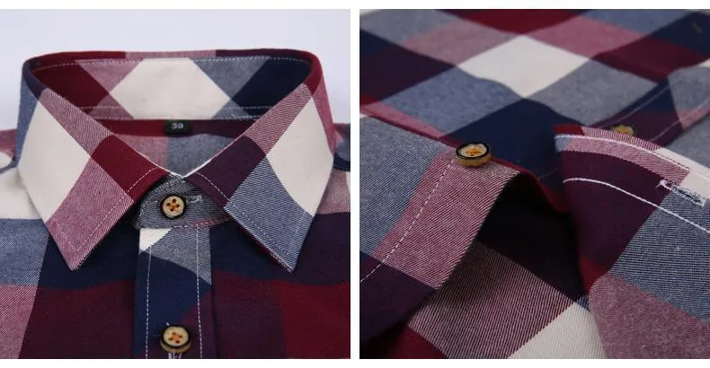 Men's Plaid Shirts Slim Fit Flanner Shirts