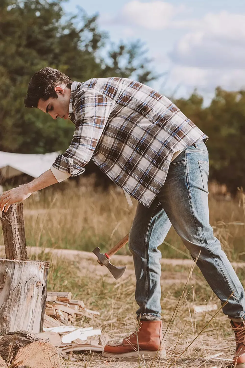 Men's Stalwart Heavyweight Flannel Shirts,10.6oz