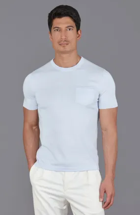 Mens Ultra Fine Cotton Knitted Pocket T-Shirt