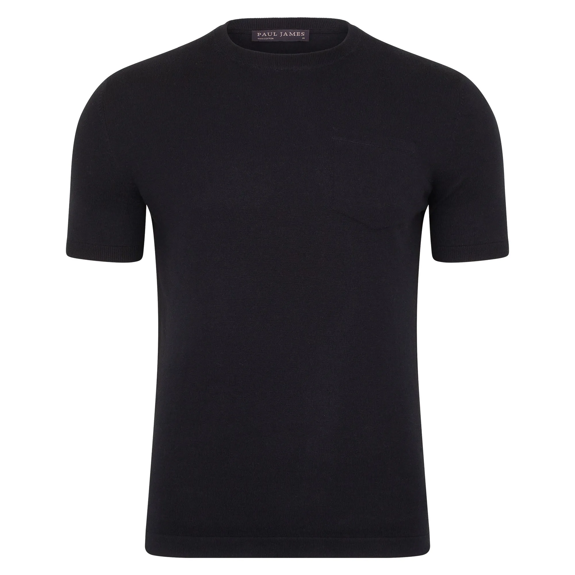 Mens Ultra Fine Cotton Knitted Pocket T-Shirt